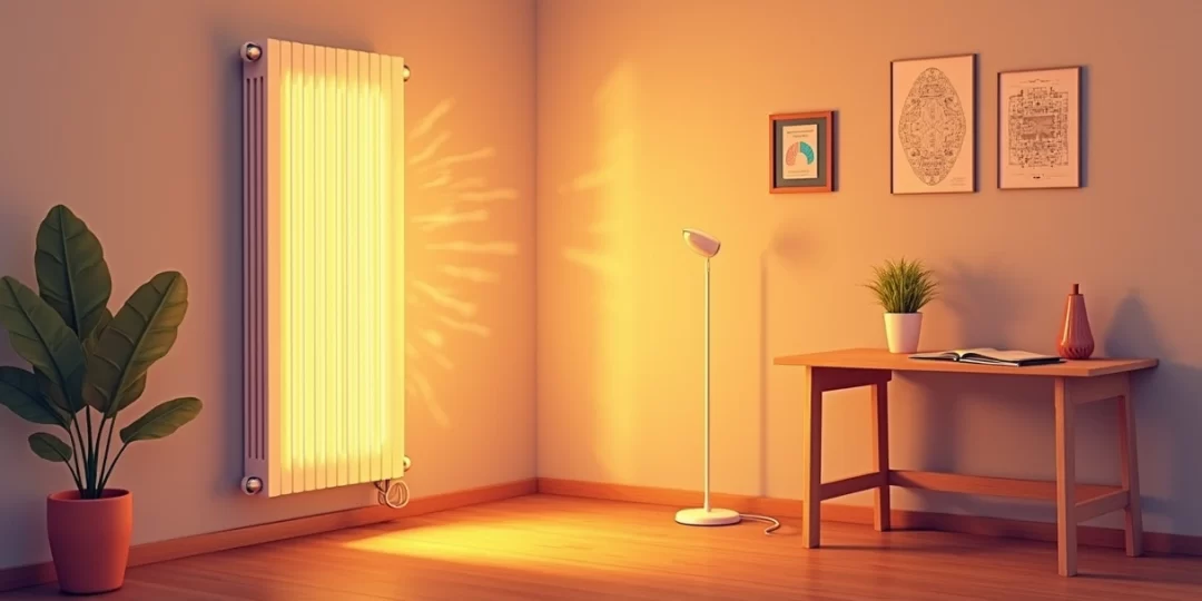 Ilustração que mostra um sistema de aquecimento elétrico melhorado com Relés de Estado Sólido (SSR).